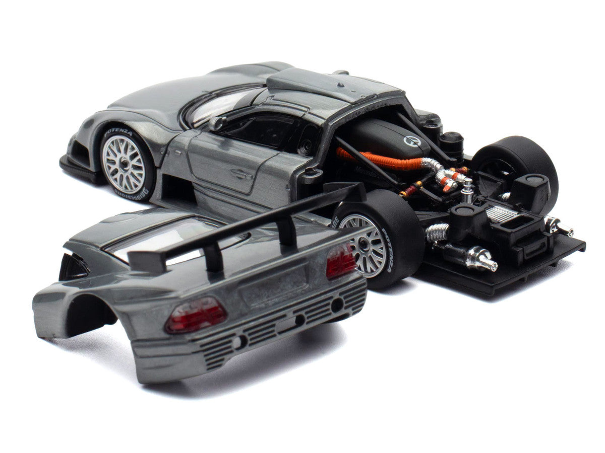 Mercedes-Benz CLK GTR Raw Metal 1/64 Diecast Model Car by Pop Race by Pop Race