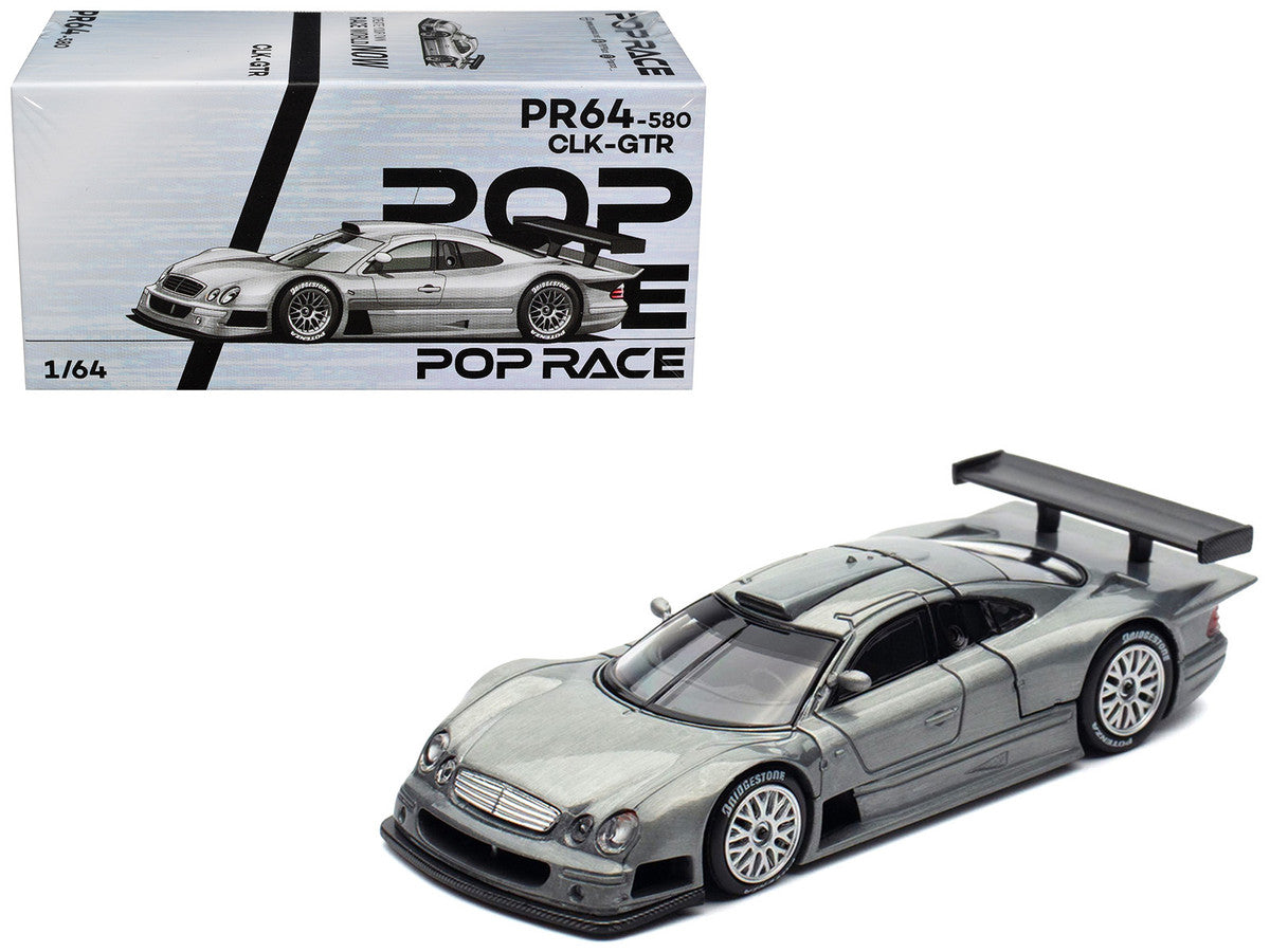 Mercedes-Benz CLK GTR Raw Metal 1/64 Diecast Model Car by Pop Race by Pop Race