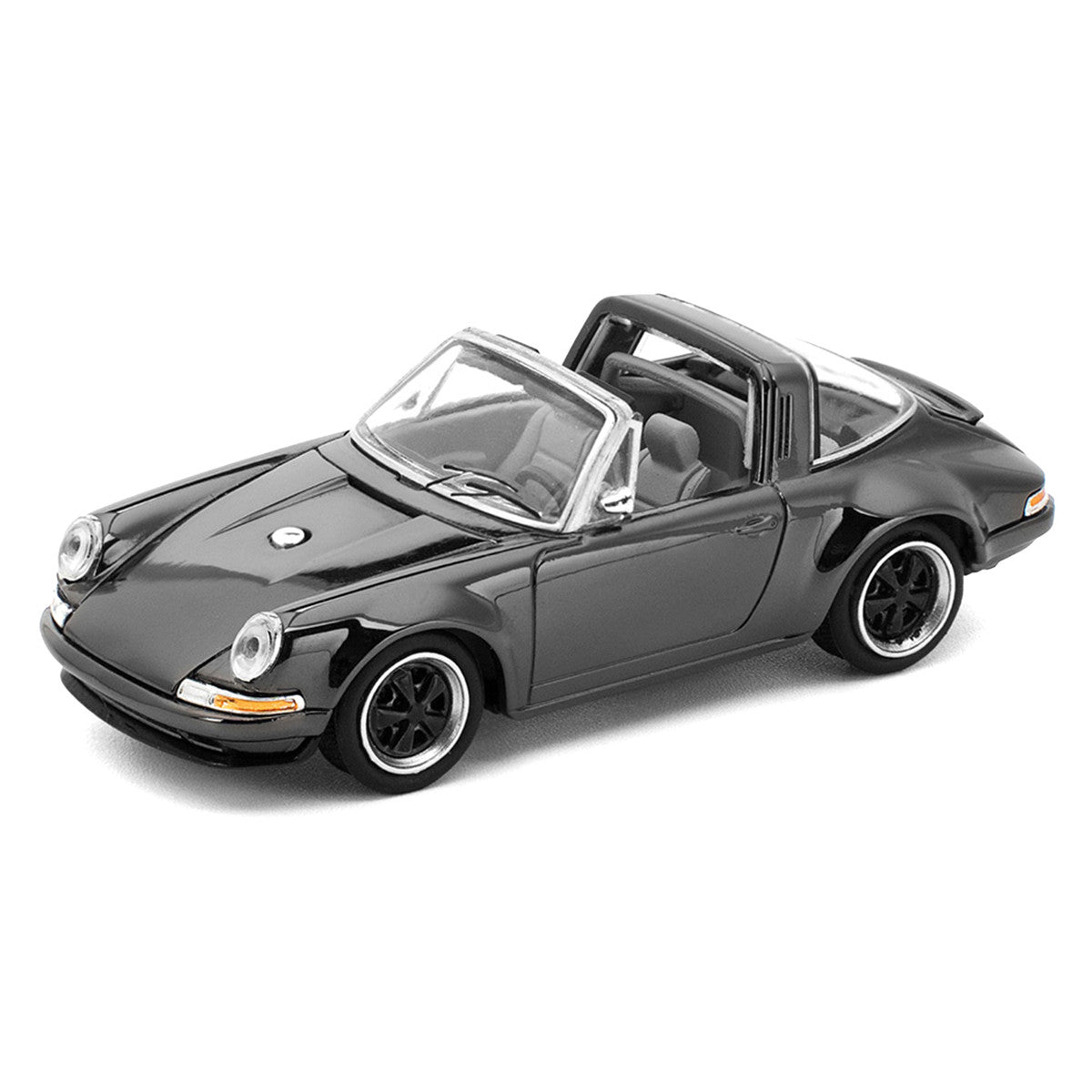 Singer Targa Dark Chrome "The Dark Chrome Series" 1/64 Diecast Model Car by Pop Race by Pop Race