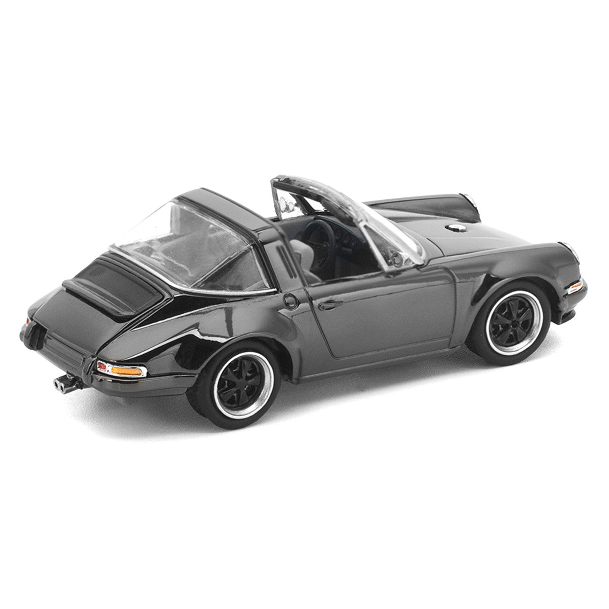 Singer Targa Dark Chrome "The Dark Chrome Series" 1/64 Diecast Model Car by Pop Race by Pop Race