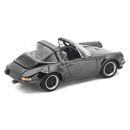 Singer Targa Dark Chrome "The Dark Chrome Series" 1/64 Diecast Model Car by Pop Race by Pop Race