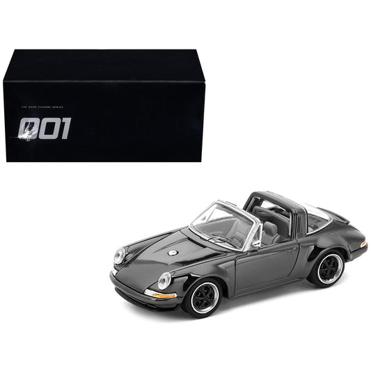Singer Targa Dark Chrome "The Dark Chrome Series" 1/64 Diecast Model Car by Pop Race by Pop Race
