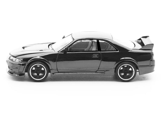 GTR R33 400R RHD (Right Hand Drive) Dark Chrome "The Dark Chrome Series" 1/64 Diecast Model Car by Pop Race by Pop Race