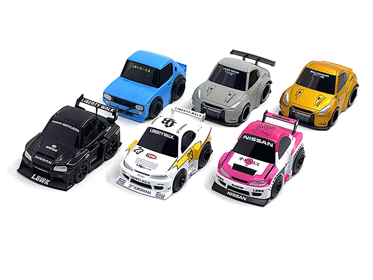 "QubeCarz" Series #1 Set of 6 pieces 1/64 Diecast Model Cars by Mini GT by Mini GT