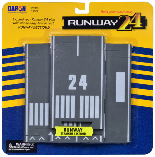 Runway Straight Sections 3 Piece Set for Diecast Models by Runway24 by Runway24