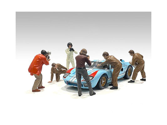 "Race Day 1" 6 piece Figurine Set for 1/18 Scale Models by American Diorama by American Diorama