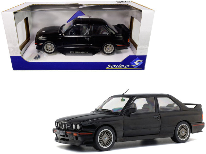 1990 BMW E30 Sport Evo Black 1/18 Diecast Model Car by Solido by Solido