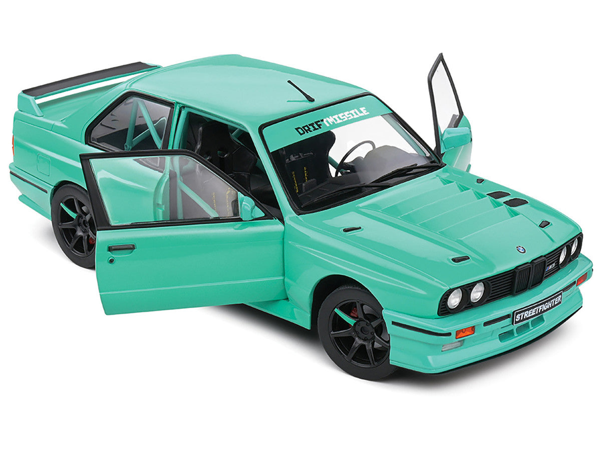 1990 BMW E30 M3 Custom "Drift Missile" Blue 1/18 Diecast Model Car by Solido by Solido