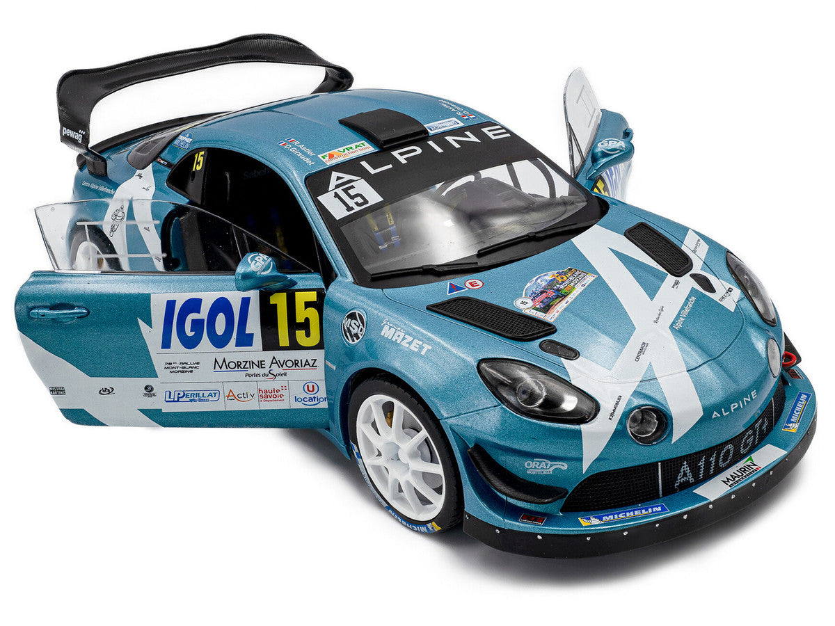 Alpine A110 Rallye GT+ #15 Raphael Astier - Denis Giraudet "Rallye Du Mont Blanc" (2024) "Competition" Series 1/18 Diecast Model Car by Solido by Solido