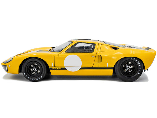 1968 Ford GT40 MK1 Yellow with Black Stripes "Competition" Series 1/18 Diecast Model Car by Solido by Solido