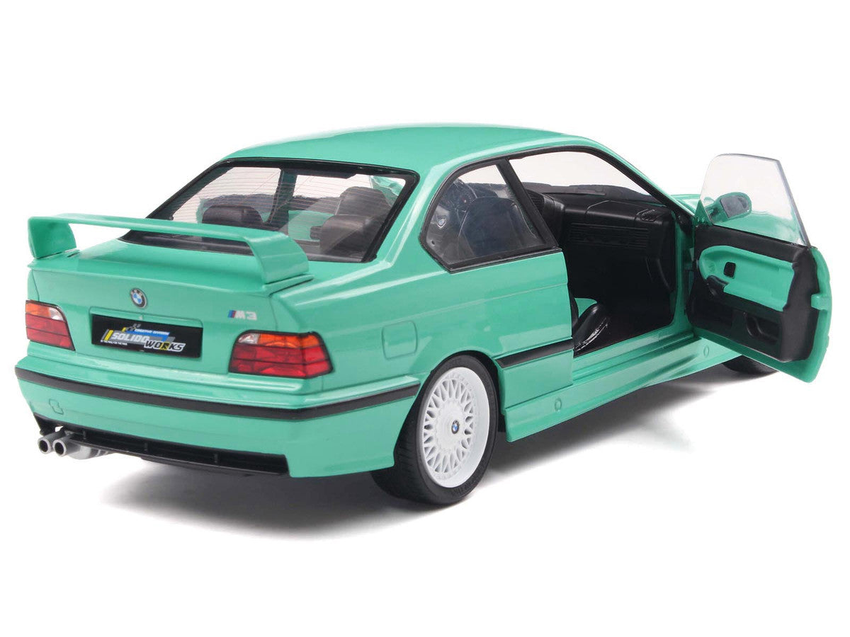 1991 BMW E36 M3 "Solido Works" Mint Green with Mint Green Interior 1/18 Diecast Model Car by Solido by Solido