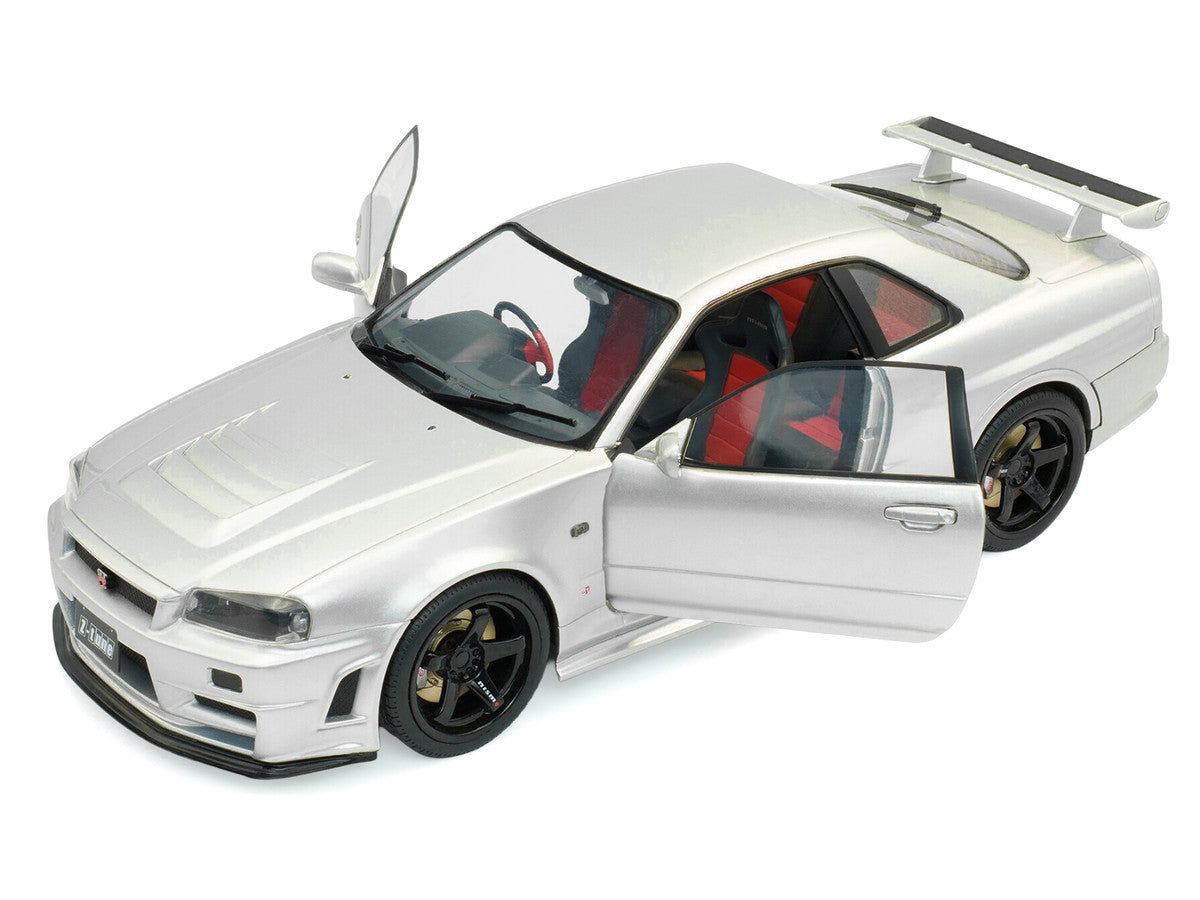 1999 Nissan Skyline GT-R (R34) Z-Tune RHD (Right Hand Drive) Silver Metallic 1/18 Diecast Model Car by Solido by Solido