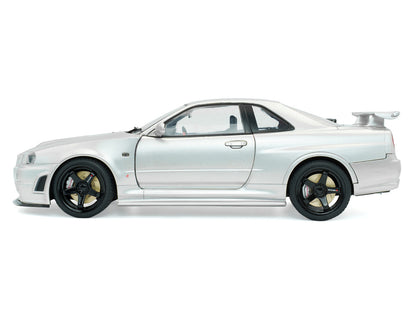 1999 Nissan Skyline GT-R (R34) Z-Tune RHD (Right Hand Drive) Silver Metallic 1/18 Diecast Model Car by Solido by Solido