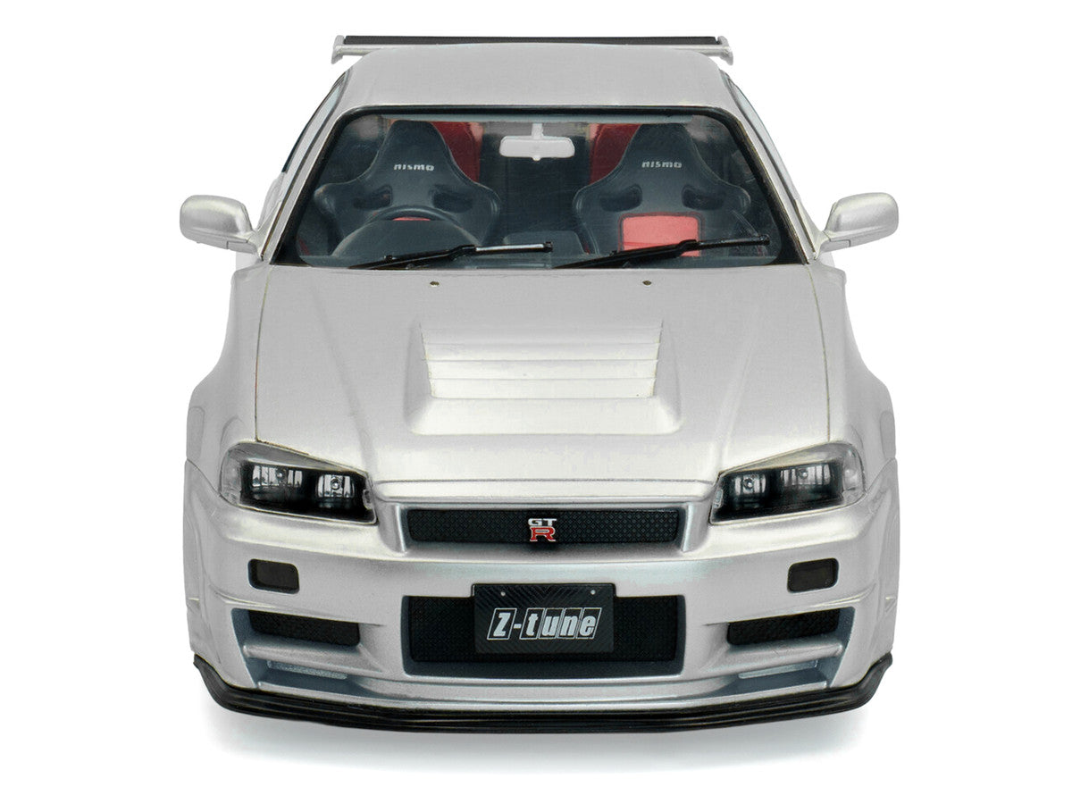 1999 Nissan Skyline GT-R (R34) Z-Tune RHD (Right Hand Drive) Silver Metallic 1/18 Diecast Model Car by Solido by Solido
