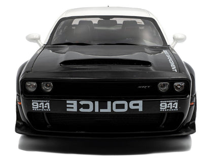 2023 Dodge Challenger Demon "Police" Black and White 1/18 Diecast Model Car by Solido by Solido