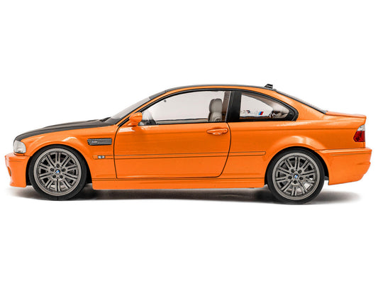 2000 BMW E46 M3 "Solido Works" Orange Metallic with Matt Black Hood and Carbon Top 1/18 Diecast Model Car by Solido by Solido