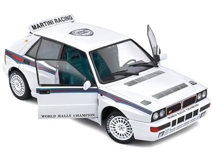 1992 Lancia Delta HF Integrale Evo 1 Martini 6 White with Blue and Red Stripes "World Rally Champion - Martini Racing" 1/18 Diecast Model Car by Solido by Solido