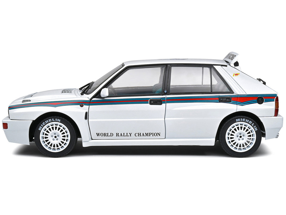 1992 Lancia Delta HF Integrale Evo 1 Martini 6 White with Blue and Red Stripes "World Rally Champion - Martini Racing" 1/18 Diecast Model Car by Solido by Solido