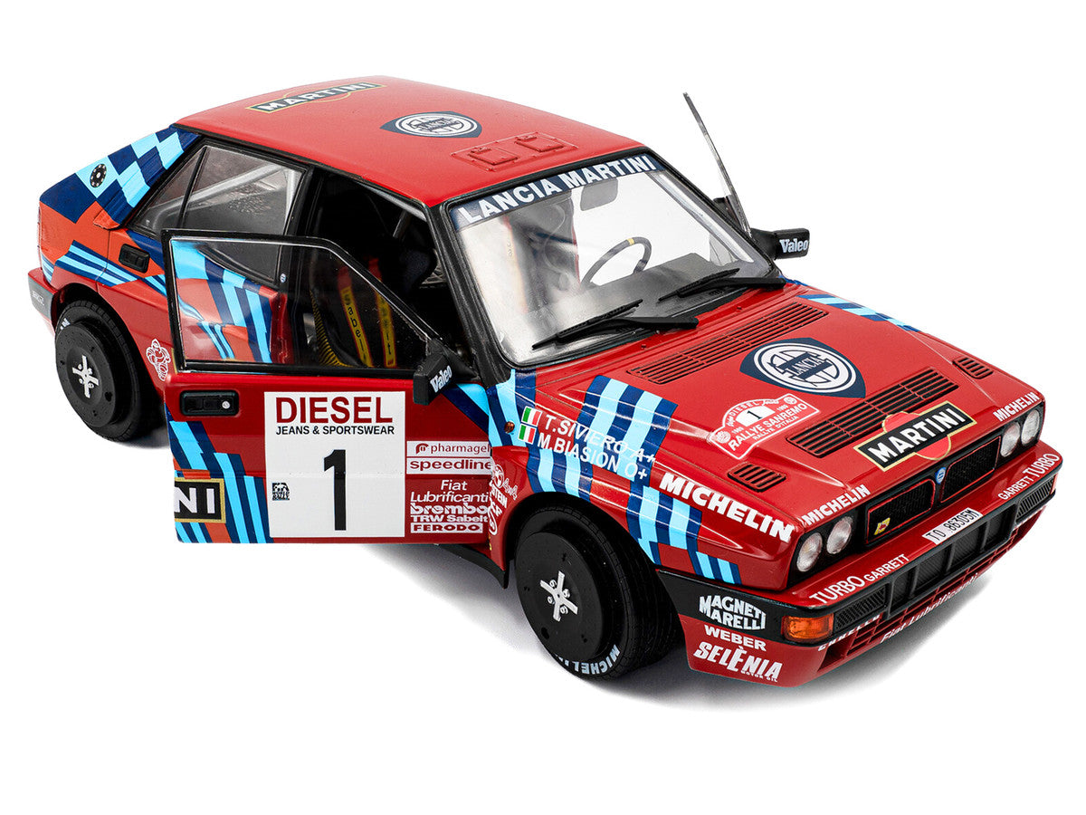 Lancia Delta HF Integrale #1 Miki Biasion - Tiziano Siviero Winner "Rally Sanremo" (1989) "Competition" Series 1/18 Diecast Model Car by Solido by Solido