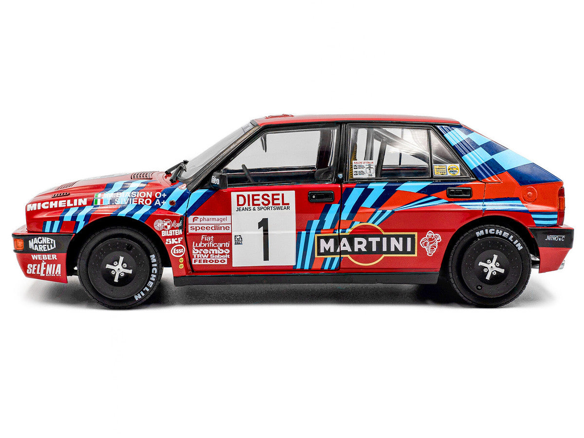 Lancia Delta HF Integrale #1 Miki Biasion - Tiziano Siviero Winner "Rally Sanremo" (1989) "Competition" Series 1/18 Diecast Model Car by Solido by Solido