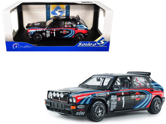 Lancia Delta HF Integrale #1 A. Sacco - A. Ollero "Miki Biasion Martini Racing Rallye Monte Carlo 1990 Tribute" FIA Historic Rally (2026) "Competition" Series 1/18 Diecast Model Car by Solido by Solido