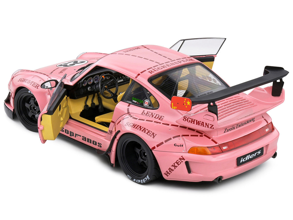 2020 RWB Bodykit #23 "Pink Pig" Pink with Graphics 1/18 Diecast Model Car by Solido by Solido