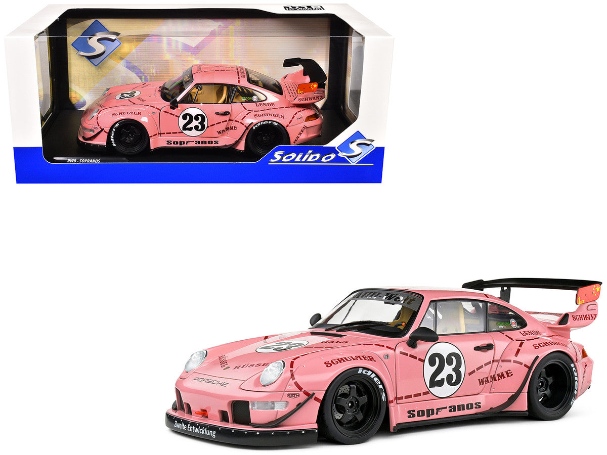 2020 RWB Bodykit #23 "Pink Pig" Pink with Graphics 1/18 Diecast Model Car by Solido by Solido