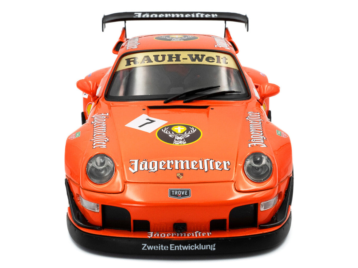 2020 RWB Bodykit #7 "Jagermeister" Orange with Graphics 1/18 Diecast Model Car by Solido by Solido