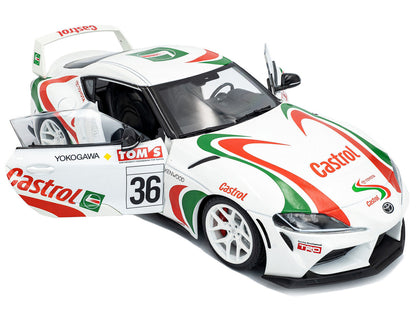 2024 Toyota GR Supra #36 "Toyota Racing Tribute" White with Green and Red Graphics 1/18 Diecast Model Car by Solido by Solido