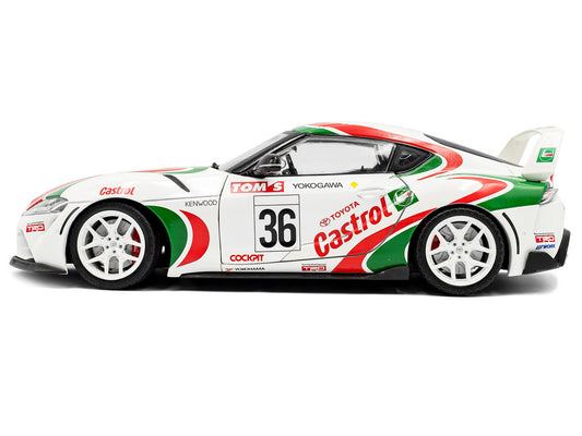 2024 Toyota GR Supra #36 "Toyota Racing Tribute" White with Green and Red Graphics 1/18 Diecast Model Car by Solido by Solido