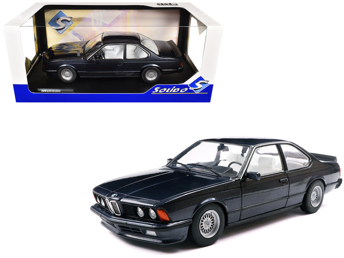 1984 BMW 635 CSI (E24) Macau Blue Metallic 1/18 Diecast Model Car by Solido by Solido