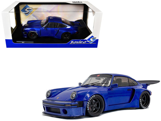 2024 Porsche 911 KS-R by Khyzyl Saleem Dark Blue Metallic 1/18 Diecast Model Car by Solido by Solido