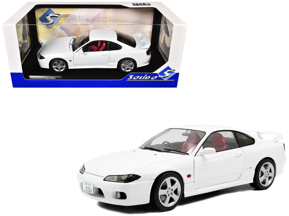1999 Nissan Silvia (S15) Spec-R Aero RHD (Right Hand Drive) Aspen White 1/18 Diecast Model Car by Solido by Solido