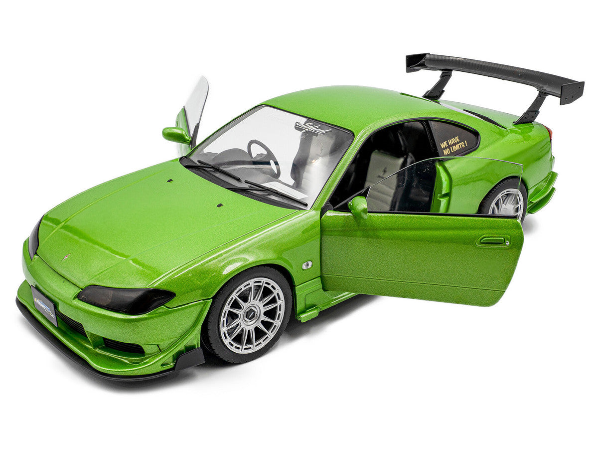 1999 Nissan Silvia S15 Spec-R Aero RHD (Right Hand Drive) "Never Satisfied" Green Metallic 1/18 Diecast Model Car by Solido by Solido