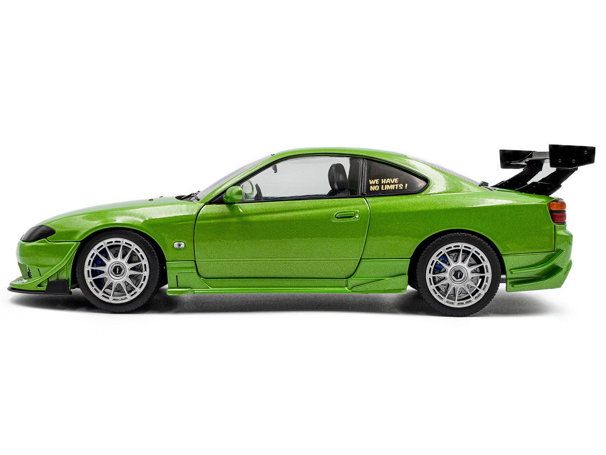 1999 Nissan Silvia S15 Spec-R Aero RHD (Right Hand Drive) "Never Satisfied" Green Metallic 1/18 Diecast Model Car by Solido by Solido
