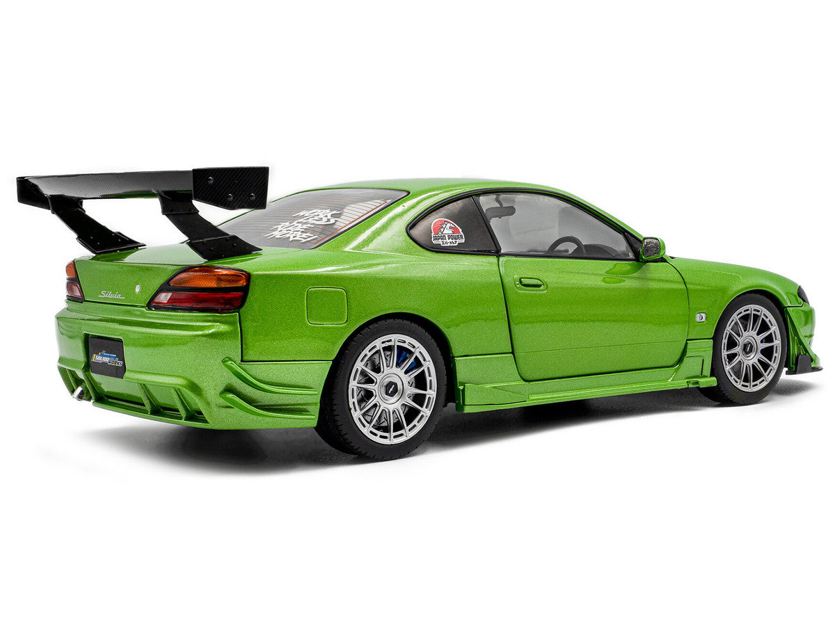 1999 Nissan Silvia S15 Spec-R Aero RHD (Right Hand Drive) "Never Satisfied" Green Metallic 1/18 Diecast Model Car by Solido by Solido