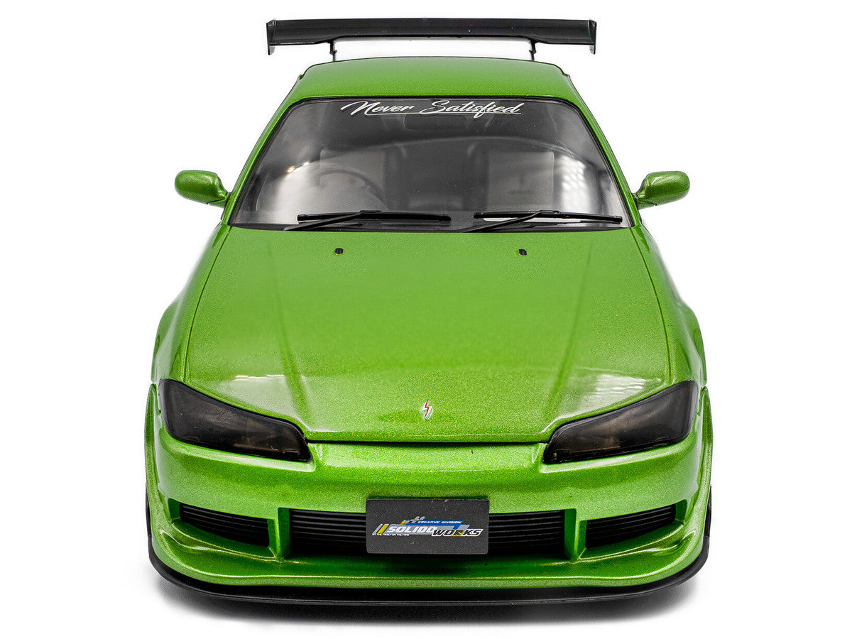 1999 Nissan Silvia S15 Spec-R Aero RHD (Right Hand Drive) "Never Satisfied" Green Metallic 1/18 Diecast Model Car by Solido by Solido