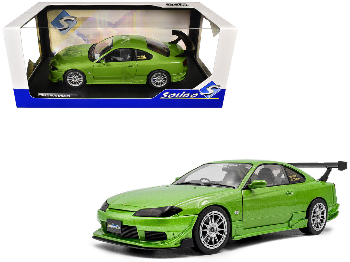 1999 Nissan Silvia S15 Spec-R Aero RHD (Right Hand Drive) "Never Satisfied" Green Metallic 1/18 Diecast Model Car by Solido by Solido