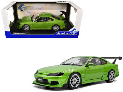1999 Nissan Silvia S15 Spec-R Aero RHD (Right Hand Drive) "Never Satisfied" Green Metallic 1/18 Diecast Model Car by Solido by Solido