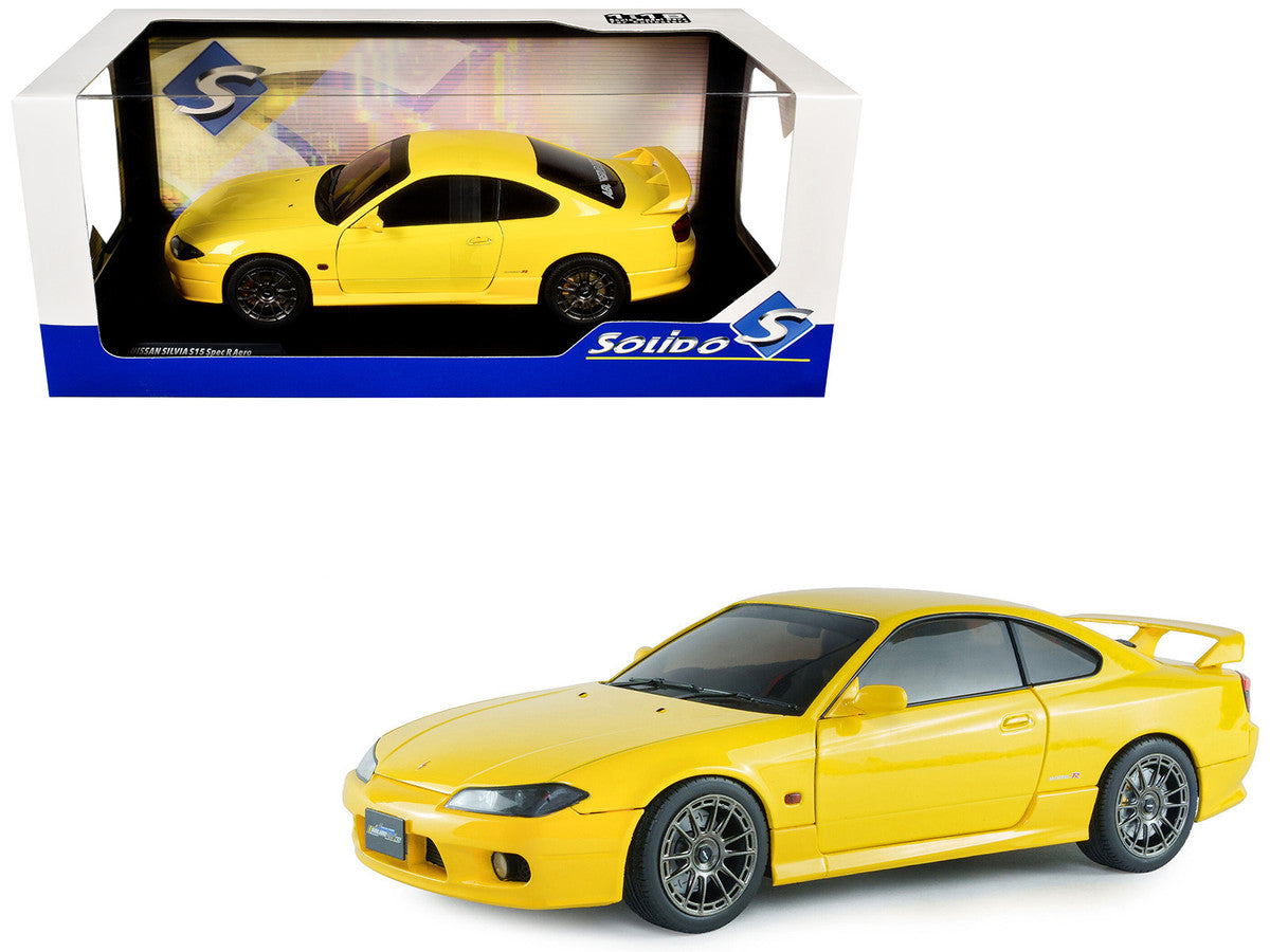 1999 Nissan Silvia (S15) Spec-R Aero RHD (Right Hand Drive) Lightning Yellow 1/18 Diecast Model Car by Solido by Solido