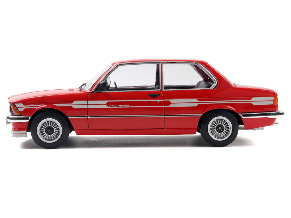 1980 Alpina E21 C1 2.3 Red with Gray Stripes 1/18 Diecast Model Car by Solido by Solido