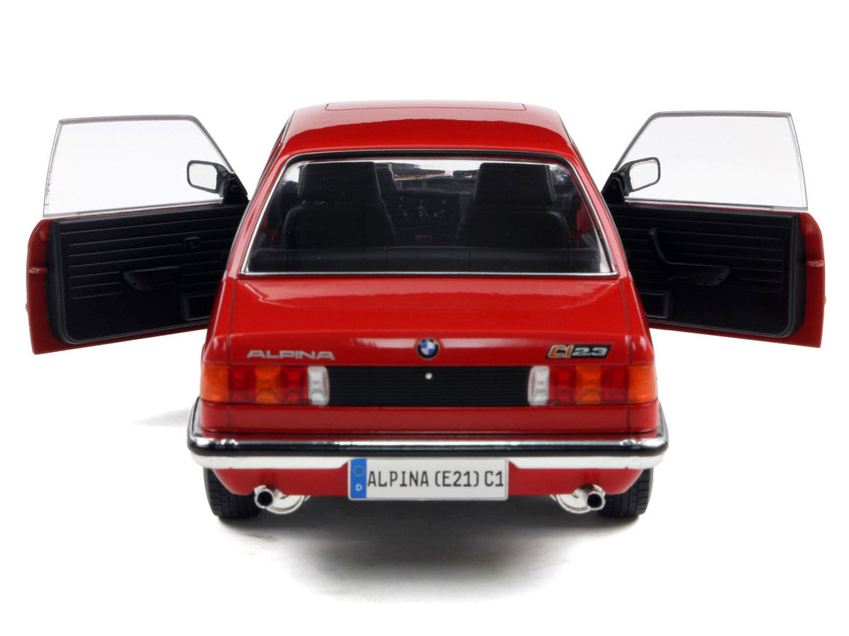 1980 Alpina E21 C1 2.3 Red with Gray Stripes 1/18 Diecast Model Car by Solido by Solido
