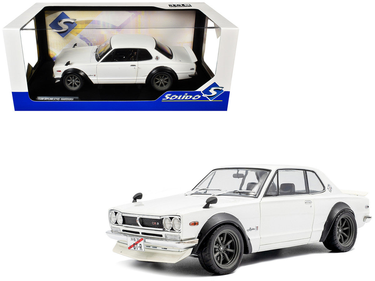1970 Nissan Skyline (C10) Hakosuka RHD (Right Hand Drive) White 1/18 Diecast Model Car by Solido by Solido