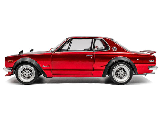 1970 Nissan Skyline (C10) Hakosuka RHD (Right Hand Drive) Red Metallic 1/18 Diecast Model Car by Solido by Solido