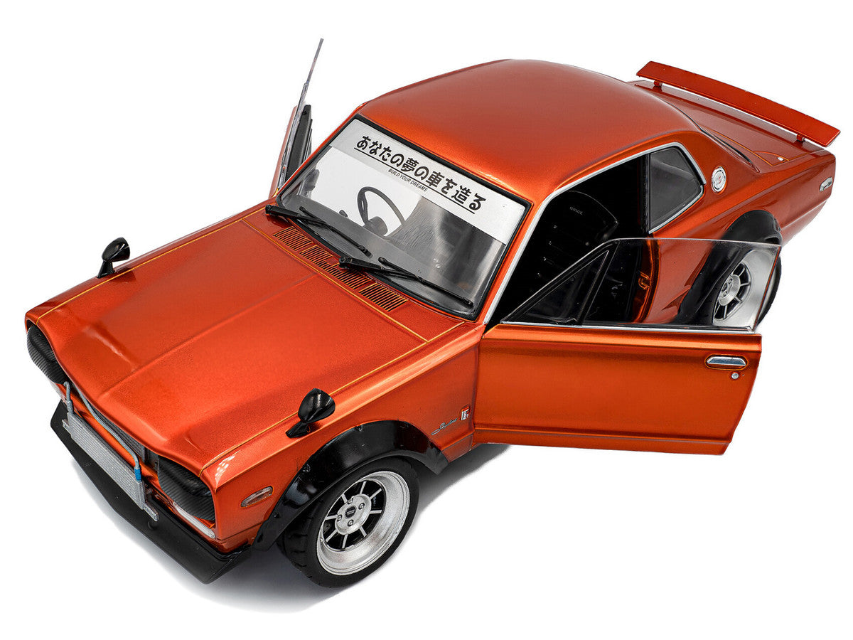 1970 Nissan Skyline (C10) Hakosuka RHD (Right Hand Drive) Orange Metallic 1/18 Diecast Model Car by Solido by Solido