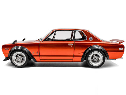 1970 Nissan Skyline (C10) Hakosuka RHD (Right Hand Drive) Orange Metallic 1/18 Diecast Model Car by Solido by Solido