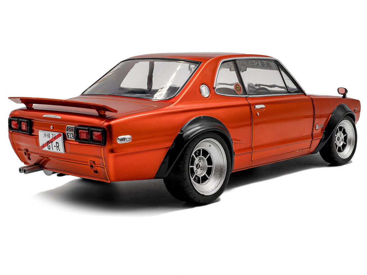1970 Nissan Skyline (C10) Hakosuka RHD (Right Hand Drive) Orange Metallic 1/18 Diecast Model Car by Solido by Solido