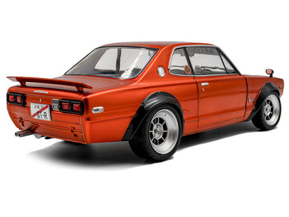 1970 Nissan Skyline (C10) Hakosuka RHD (Right Hand Drive) Orange Metallic 1/18 Diecast Model Car by Solido by Solido