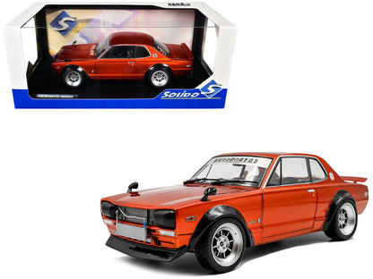 1970 Nissan Skyline (C10) Hakosuka RHD (Right Hand Drive) Orange Metallic 1/18 Diecast Model Car by Solido by Solido
