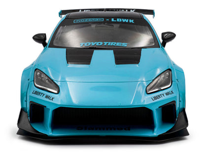 2024 Toyota GR86 LBWK Body Kit RHD (Right Hand Drive) Baby Blue with Black Top 1/18 Diecast Model Car by Solido by Solido